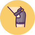 A stylized vector illustration of a k...
